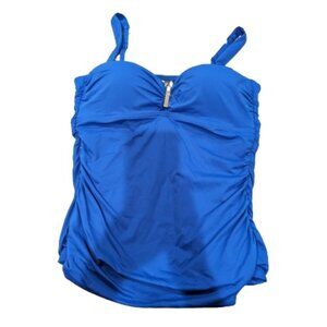 Tommy Bahama Tankini Top Vivid Blue Size M with‎ Gold detail